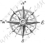 101/1085/Scrapbook design stamps and inscriptions-Maritime-Сompass 