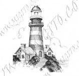 101/1087/Scrapbook design stamps and inscriptions-Maritime-Lighthouse 