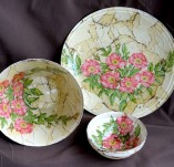 90/1353/Decoupage-Plates-Set plate bowls