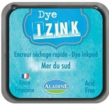 57/2325/Mастила, почистващи средства-Мастила на водна основа -IZINK DYE MIDI PAD  Тампон с ярък отпечатък BLUE MER du SUD
