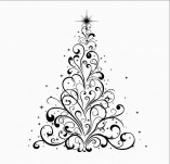 25/2487/Скрапбук дизайнерски печати и надписи за картички-Скрапбук печати Нова Година-Дизайнерски печат на новогодишна елха