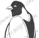 74/453/Скрапбук дизайнерски печати и надписи за картички-Стилизирани скрапбукинг и миксмедия печати-Пингвин печат