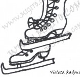 20/928/Scrapbook design stamps and inscriptions-Children-Skates